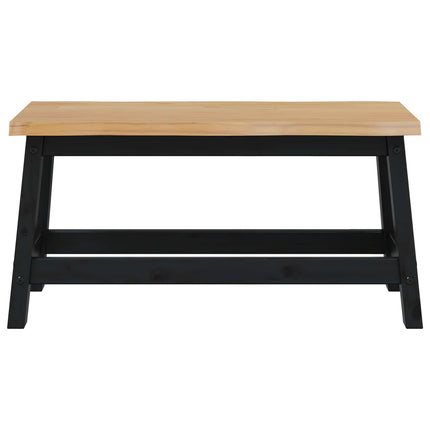 Matbänk EKAI Svart 91,5 x 29 x 45,5 cm Massiv furu