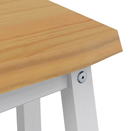 Matbänk EKAI Vit 91,5 x 29 x 45,5 cm Massiv furu