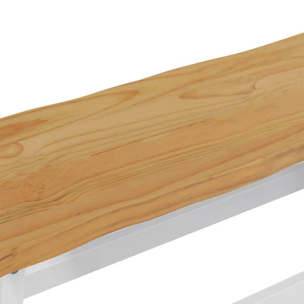 Matbänk EKAI Vit 91,5 x 29 x 45,5 cm Massiv furu