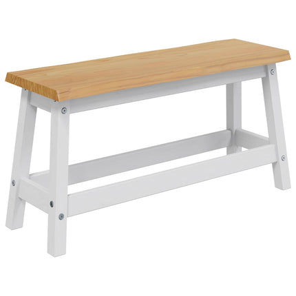 Matbänk EKAI Vit 91,5 x 29 x 45,5 cm Massiv furu