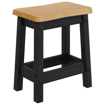 Barpall EKAI 2 pcs Svart 40 x 29 x 45,5 cm Massiv furu