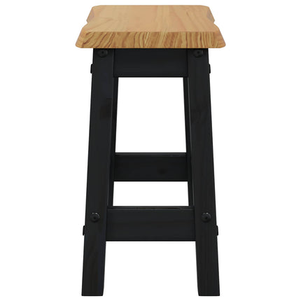 Barpall EKAI 2 pcs Svart 40 x 29 x 45,5 cm Massiv furu