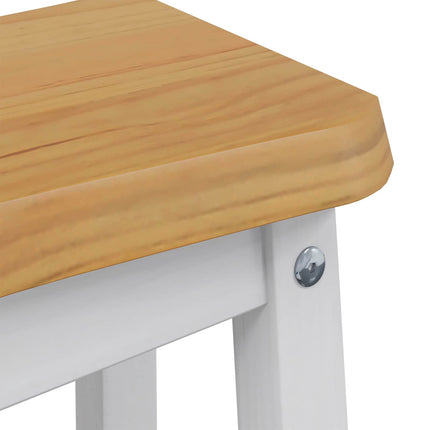 Barpall EKAI 2 pcs Vit 40 x 29 x 45,5 cm Massiv furu