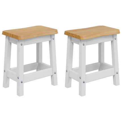 Barpall EKAI 2 pcs Vit 40 x 29 x 45,5 cm Massiv furu