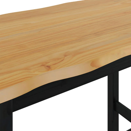 Högt Barbord EKAI Svart 112 x 70 x 91 cm Massiv furu