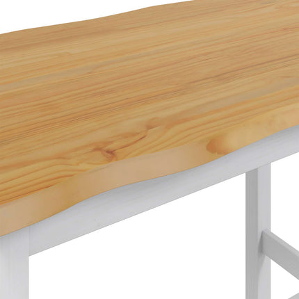 Högt Barbord EKAI Vit 112 x 70 x 91 cm Massiv furu