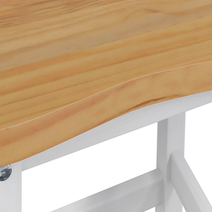 Hög Barstol EKAI 2 pcs Vit 40 x 29 x 63 cm Massiv furu