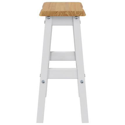 Hög Barstol EKAI 2 pcs Vit 40 x 29 x 63 cm Massiv furu
