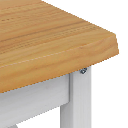 Kaffeebord EKAI Vit 100 x 60 x 45,5 cm Massiv furu