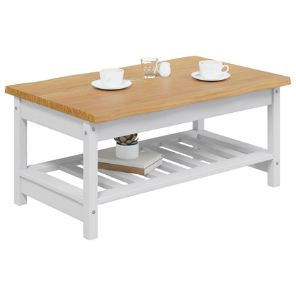 Kaffeebord EKAI Vit 100 x 60 x 45,5 cm Massiv furu