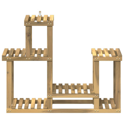 Växtställ Vit 90 x 25 x 73 cm Massivt Akaciaträ
