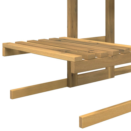 Växtställ Vit 82 x 36 x 60 cm Massivt Akaciaträ
