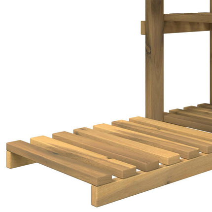Växtställ Vit 93 x 25 x 114,5 cm Massivt Akaciaträ