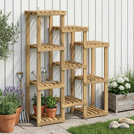 Växtställ Vit 85 x 30 x 114,5 cm Massivt Akaciaträ