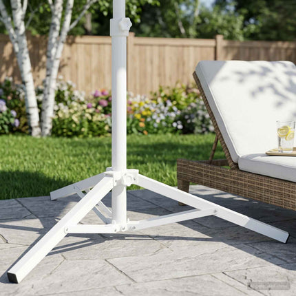 Parasolställ Vit Stål for 25-32 mm Pole