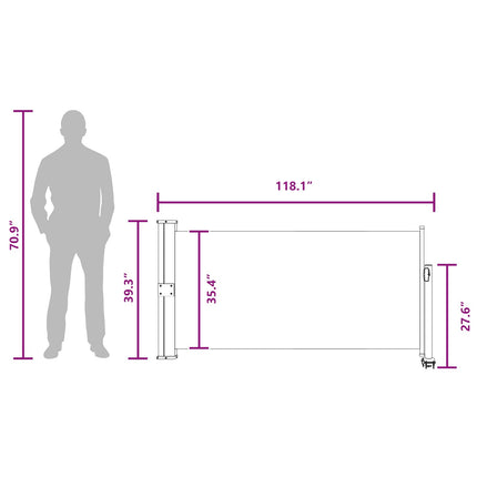 Sido Markis 100 x 300 cm 100% polyester, järn, stål Rektangulär