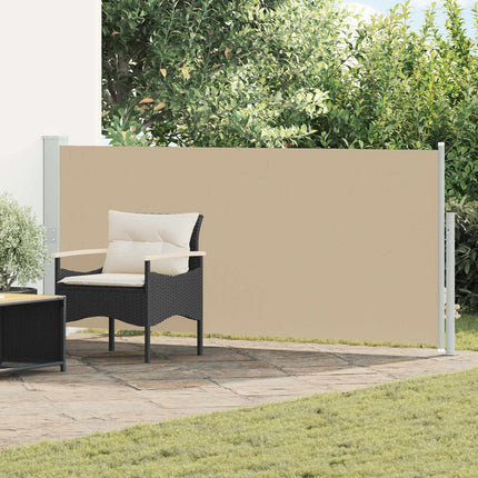 Utfällbar sidomarkis Beige 500 x 117 cm Polyester