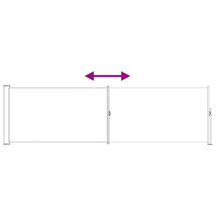 Utfällbar sidomarkis 117 x 500 cm Polyester Rektangulär