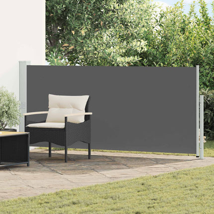 Utfällbar sidomarkis Antracit 500 x 140 cm Polyester