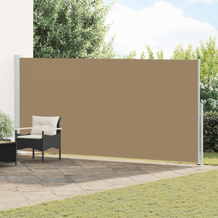 Utfällbar sidomarkis Taupe 600 x 200 cm Polyester