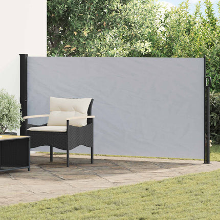 Utfällbar sidomarkis Grå 300 x 170 cm Polyester