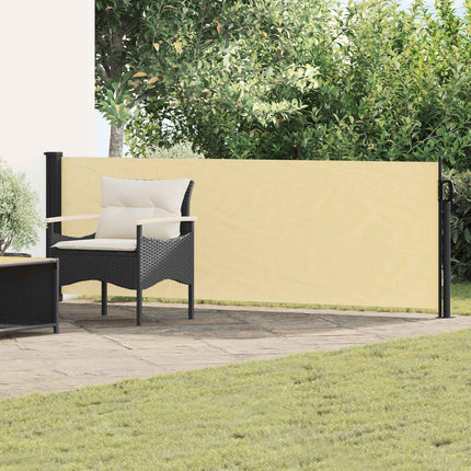 Utfällbar sidomarkis Sand 500 x 100 cm Polyester