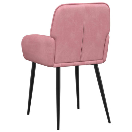 Matstolar 4 pcs Sammet Rosa 57 x 50 x 85 cm