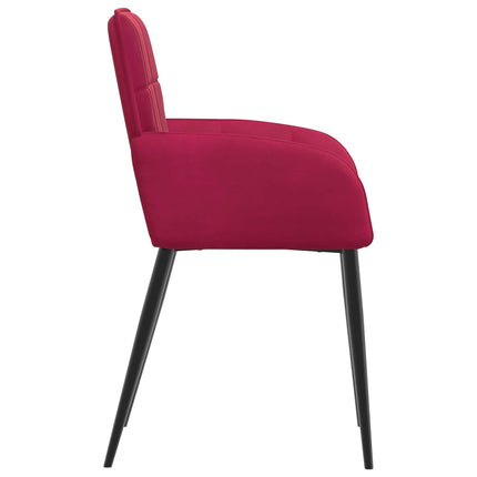 Matstolar 4 pcs Sammet Vinröd 57 x 50 x 85 cm