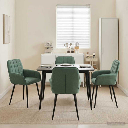 Matstolar 4 pcs Sammet Havgrön 57 x 50 x 85 cm