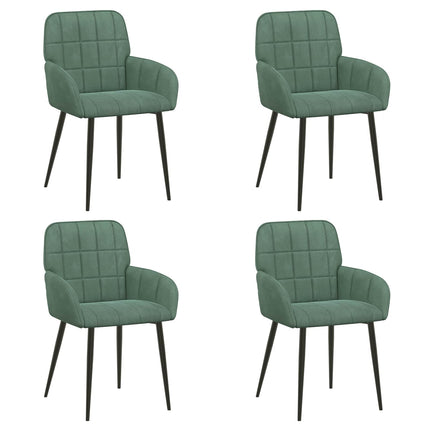 Matstolar 4 pcs Sammet Havgrön 57 x 50 x 85 cm