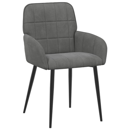 Matstolar 6 pcs Sammet Mörkgrå 57 x 50 x 85 cm