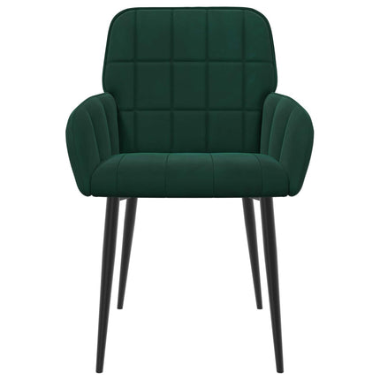 Matstolar 6 pcs Sammet Mörkgrön 57 x 50 x 85 cm