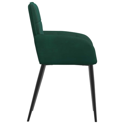 Matstolar 6 pcs Sammet Mörkgrön 57 x 50 x 85 cm