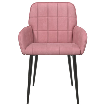 Matstolar 6 pcs Sammet Rosa 57 x 50 x 85 cm