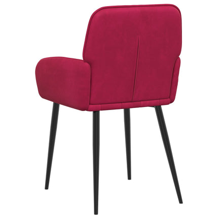 Matstolar 6 pcs Sammet Vinröd 57 x 50 x 85 cm