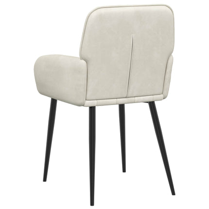 Matstolar 6 pcs Sammet Gräddvit 57 x 50 x 85 cm