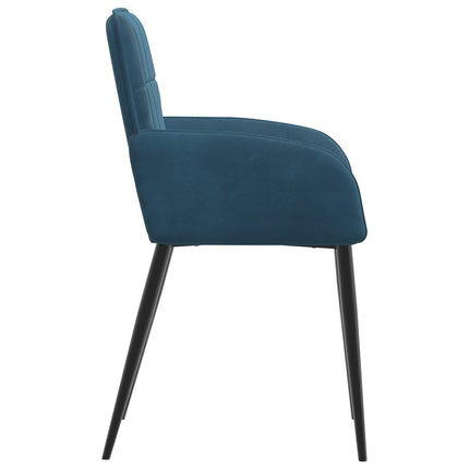 Matstolar 6 pcs Sammet Blå 57 x 50 x 85 cm