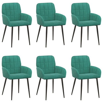 Matstolar 6 pcs Sammet Turkos 57 x 50 x 85 cm