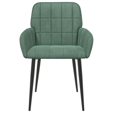 Matstolar 6 pcs Sammet Havgrön 57 x 50 x 85 cm