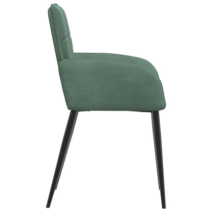 Matstolar 6 pcs Sammet Havgrön 57 x 50 x 85 cm