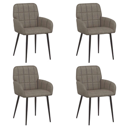 Matstolar 4 pcs Konstläder Grå 57 x 50 x 85 cm