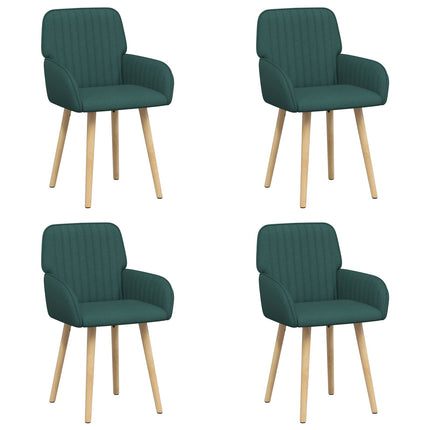 Matstolar 4 pcs Tyg Mörkgrön 56,5 x 50 x 87,5 cm