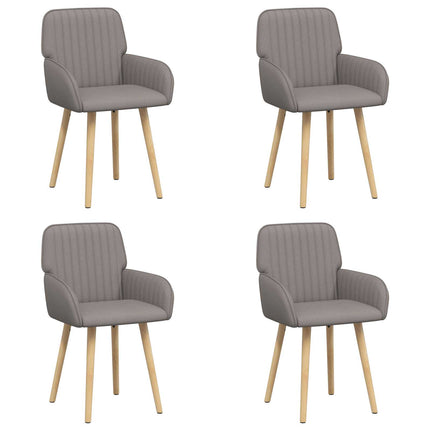 Matstolar 4 pcs Tyg Taupe 56,5 x 50 x 87,5 cm