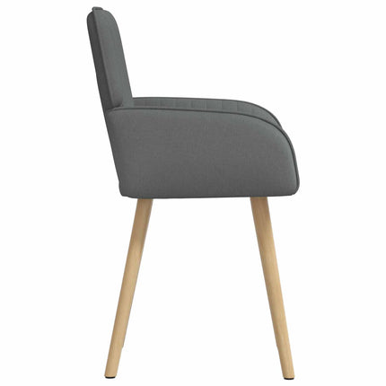 Matstolar 6 st Tyg Mörkgrå 56,5 x 50 x 87,5 cm