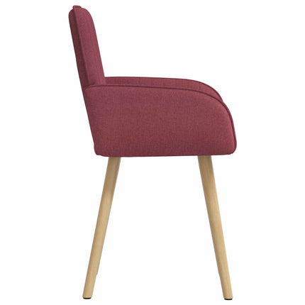 Matstolar 6 st Tyg Vinröd 56,5 x 50 x 87,5 cm