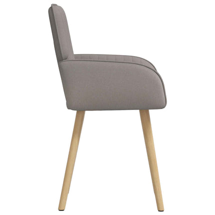 Matstolar 6 st Tyg Taupe 56,5 x 50 x 87,5 cm