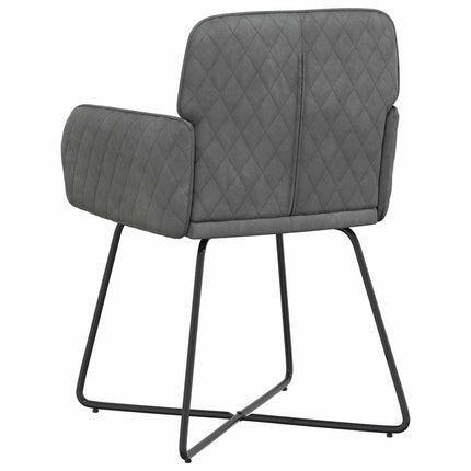 Matstolar 4 st Sammet Mörkgrå 59 x 56,5 x 86 cm