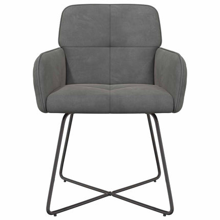 Matstolar 4 st Sammet Mörkgrå 59 x 56,5 x 86 cm