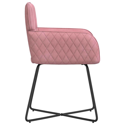 Matstolar 4 pcs Sammet Rosa 59 x 56,5 x 86 cm
