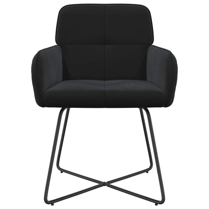 Matstolar 4 st Sammet Svart 59 x 56,5 x 86 cm